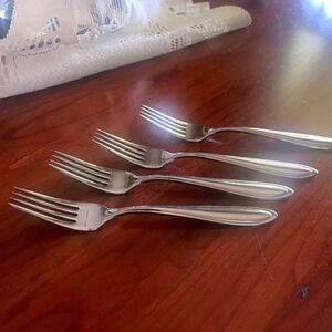 Lenox Hayden 18/10 Stainless Salad Forks Set of 4 Discontinued Flatware